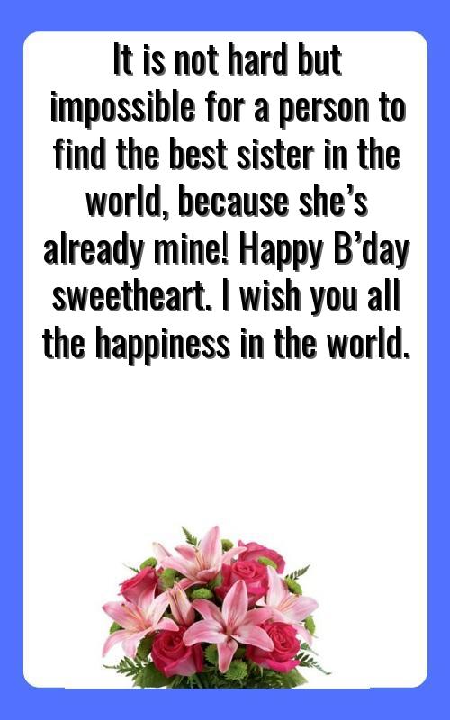 birthday wishes for close sister